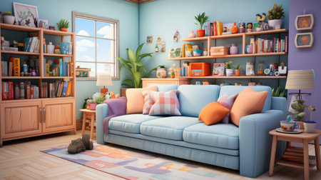 Sofa in room interior designの素材