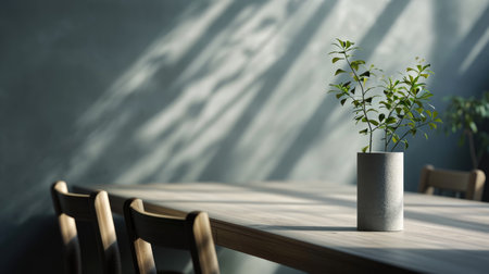 A vase stands in the room interior designの素材