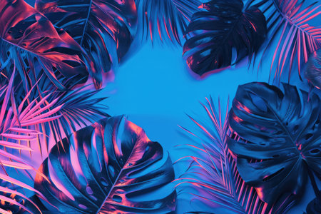 Leaves background. Tropical leafの素材