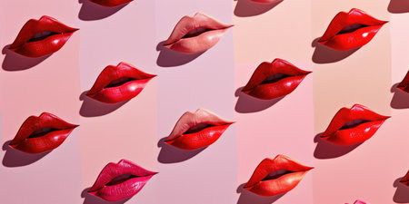 Background pattern of female lips pale soft colorの素材