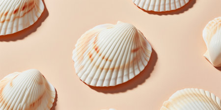 sea shell pattern backgroundの素材