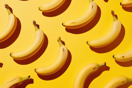 Yellow banana pattern backgroundの素材