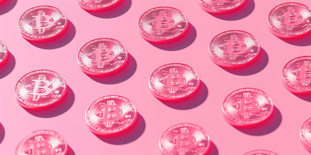 Bitcoin coin pattern backgroundの素材