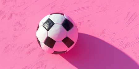 soccer ball pink soft color backgroundの素材