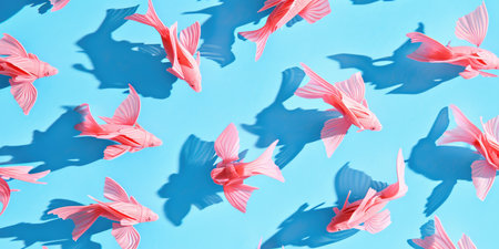 fish in water pattern backgroundの素材