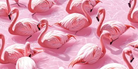 Background pattern Pink flamingoの素材