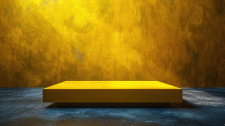 Podium background for promotional products. Studio podium for product advertising. Stage stand. Blank podium. Display platformの素材