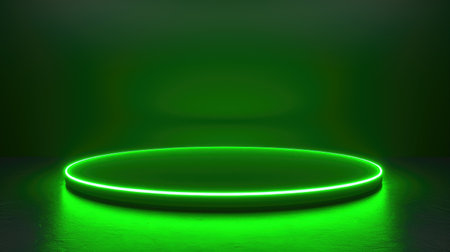 Podium background for promotional products. Studio podium for product advertising. Stage stand. Blank podium. Display platformの素材