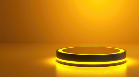 Podium background for promotional products. Studio podium for product advertising. Stage stand. Blank podium. Display platformの素材