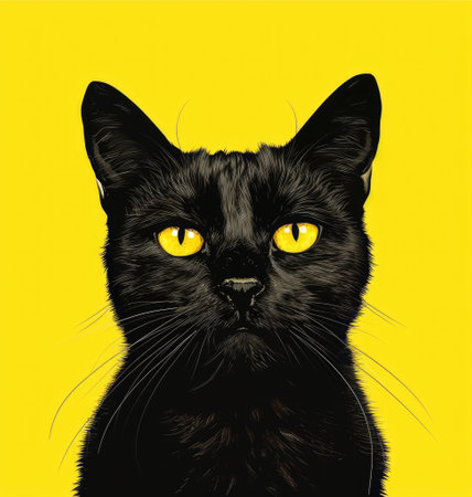 cat black colorの素材