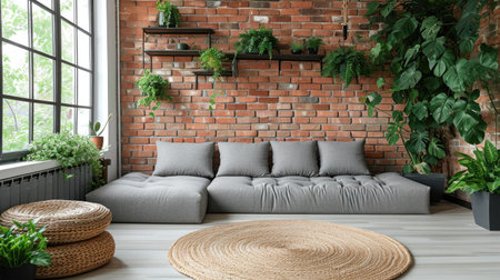 Sofa. Interior of modern sofa minimal designの素材