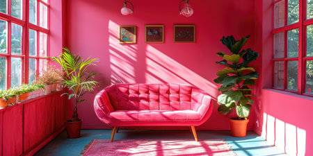 Sofa. Interior of modern sofa minimal designの素材