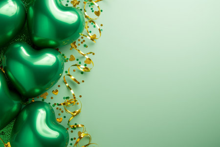 Balloons with confetti. Background template design with helium balloons for Party for Birthday and anniversary celebration, carnival. weddings and valentine's day and international women's dayの素材