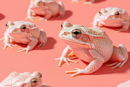 bright frogs pale soft backgroundの素材