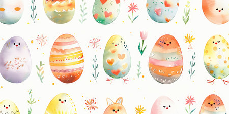 easter holiday backgroundの素材