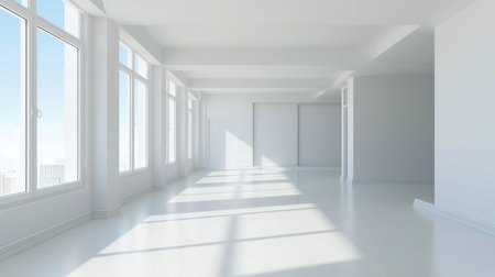 empty room light window old house, tone pastelの素材