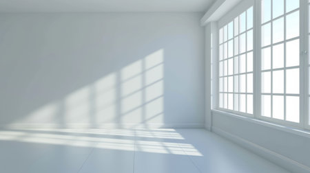 empty room light window old house, tone pastelの素材