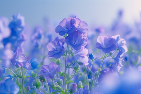 spring summer background with bright beautiful flowersの素材
