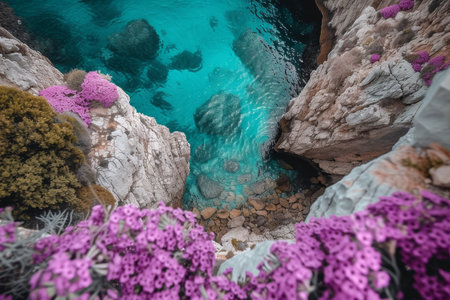 summer aerial view backgroundの素材