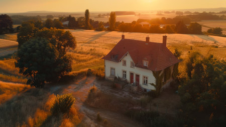 summer aerial view backgroundの素材