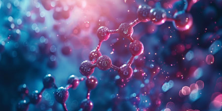 Texture of an atomic biological molecule. structure molecule background. Molecular DNAの素材