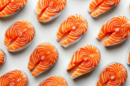 red fish fillet flat top viewの素材