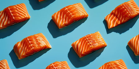 red fish fillet flat top viewの素材