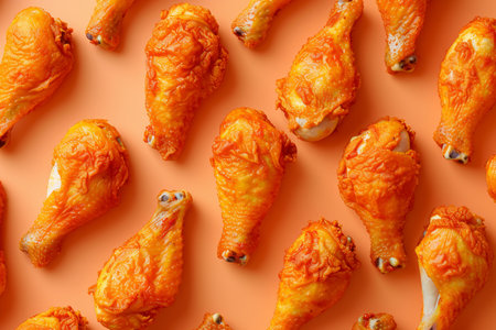 fried chicken wings and legsの素材