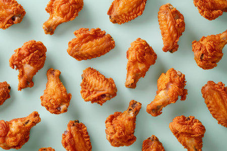 fried chicken wings and legsの素材