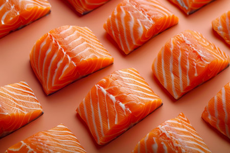 red fish fillet flat top viewの素材