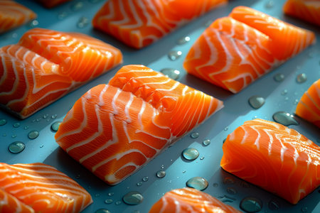 red fish fillet flat top viewの素材