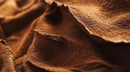 Brown paper stack on brown background, minimalist earthy tones.の素材