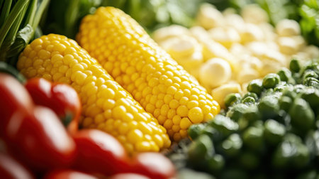 A vibrant assortment of various vegetables beautifully arranged, showcasing their colors, shapes, and textures in an appealing display.の素材