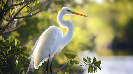 A giraffe perched on a branch with a tree backdrop,.の素材