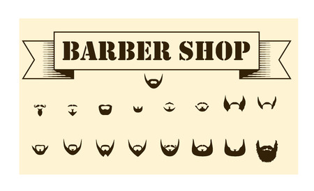 beards set. Use for barber shopのイラスト素材
