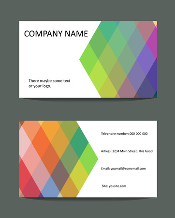 business card design with colored linesのイラスト素材
