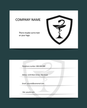 business card design on medical themeのイラスト素材