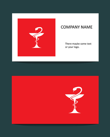 business card design on medical themeのイラスト素材