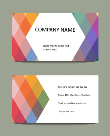 business card design with colored linesのイラスト素材