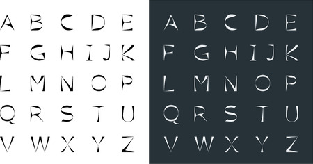 sharp font on black and white backgroundのイラスト素材