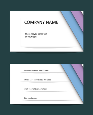 business card design with colored linesのイラスト素材