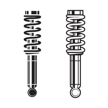 Shock Absorber. illustration isolated on white background for  label, sticker.のイラスト素材