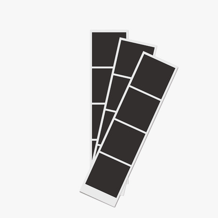 Retro photo frame isolated on white background.のイラスト素材