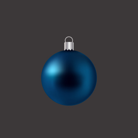 illustration of realistic blue ball for green treeのイラスト素材