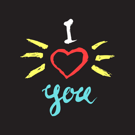 illustration of inspiration and heart. Hand drawn.のイラスト素材