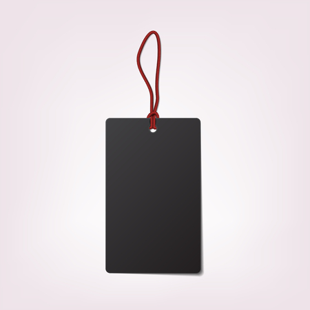 illustration of realistic black tag for designのイラスト素材