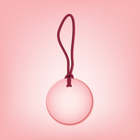 illustration of realistic pink tag for designのイラスト素材