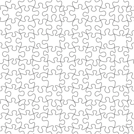 illustration of puzzle seamless pattern on white backgroundのイラスト素材