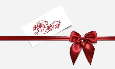 illustration of card and red bowのイラスト素材