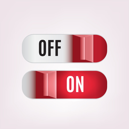 Vector illustration of on off switch button for web designのイラスト素材